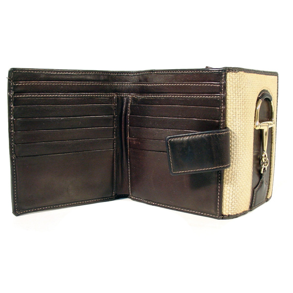 GUCCI Authentic Vintage Linen Horsebit Wallet - Picture 4 of 8